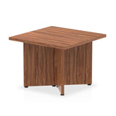 Dynamic Impulse W600 x D600 x H435mm Square Coffee Table Panel Arrowhead Leg Walnut Finish - I003424 DD